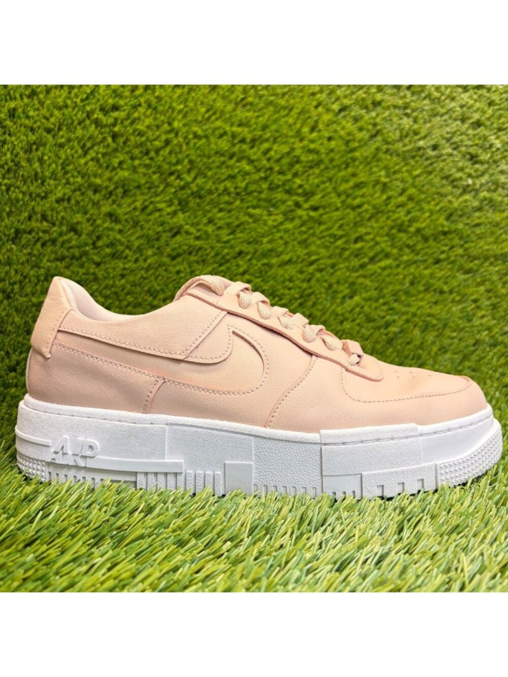 Nike Air Force 1 Pixel Womens Size 9 Pink White Athletic Leather Shoes Sneakers